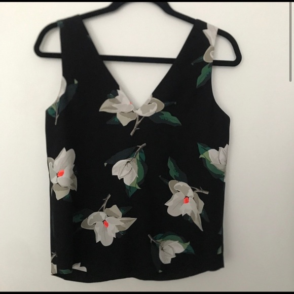 Banana Republic Magnolia Black Floral Sleeveless Blouse  3 for $20 - Picture 5 of 5